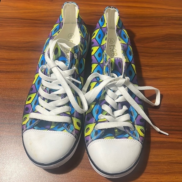 FOR U DESIGNs Size US 8.5/EUR 42 Multi ~ Colored Athletic Sport Shoes - Picture 1 of 7